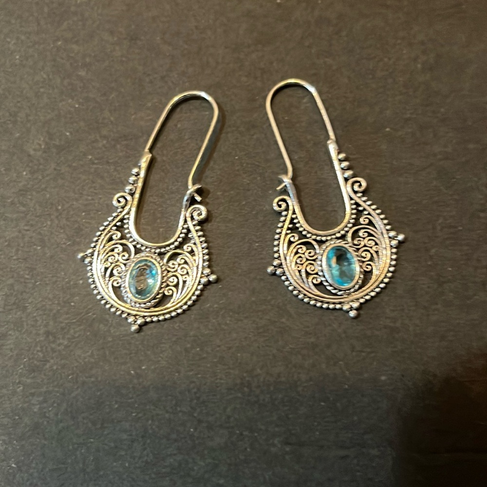 NWOT  Bohemian Scrolled Long Earrings